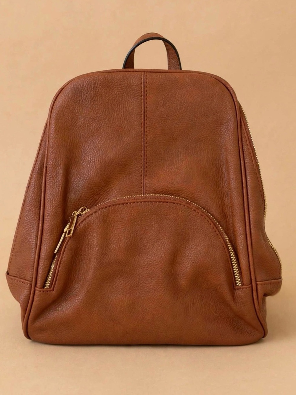 Everyday Leather Backpack in Cognac Brown
